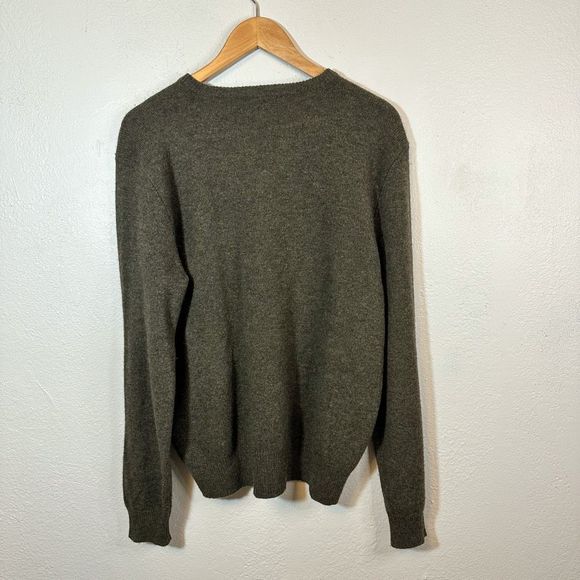Polo by Ralph Lauren Green Lambswool Logo Pullover Sweater Size Large - Picture 5 of 5